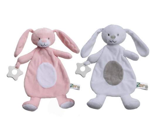 Baby Teether Comforter Blanket with Teething Ring Teddy Bear Baby gift Babies UK