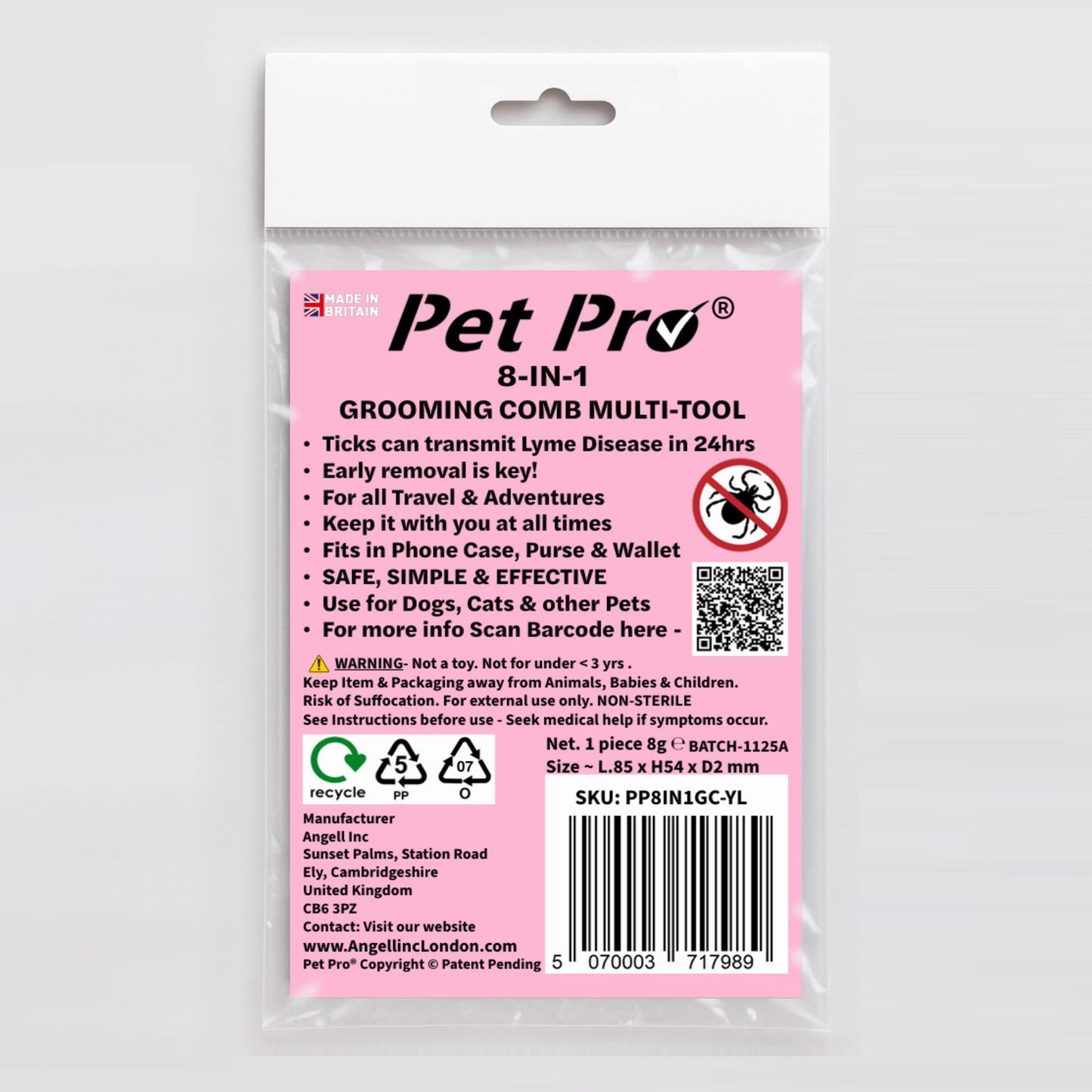 Professional 8 in 1 Dog Hair Fur Brush for Grooming Deshedding Dematting Tool Comb