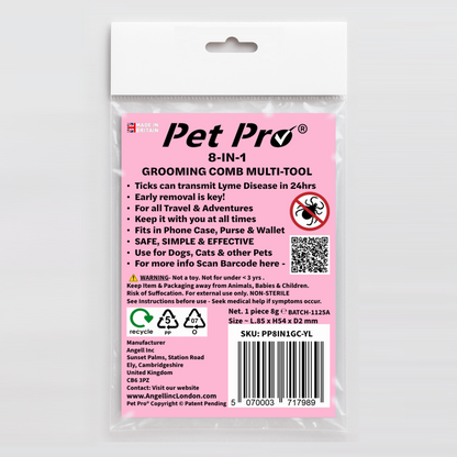 Professional 8 in 1 Dog Hair Fur Brush for Grooming Deshedding Dematting Tool Comb