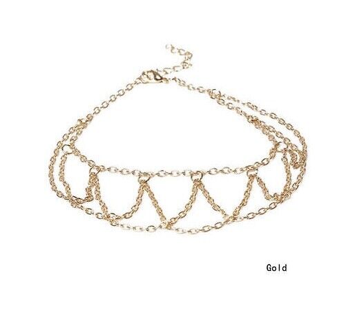 GOLD LINK MESH ANKLET Ankle Bracelet Sandal Anklet Foot Jewelry Jewellery Beach