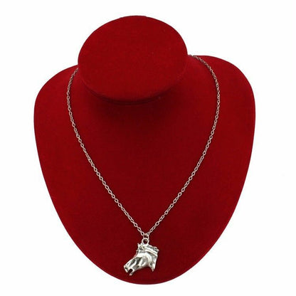 Beautiful HORSE HEAD Pendant Necklace Chain Kids Girls Jewellery Party Gifts UK