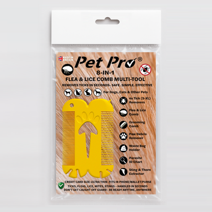 Flea Comb for Dogs Cats, Dog Hair Comb Grooming Tool for Removing Tear Stains, Fleas, Dandruff, Lice