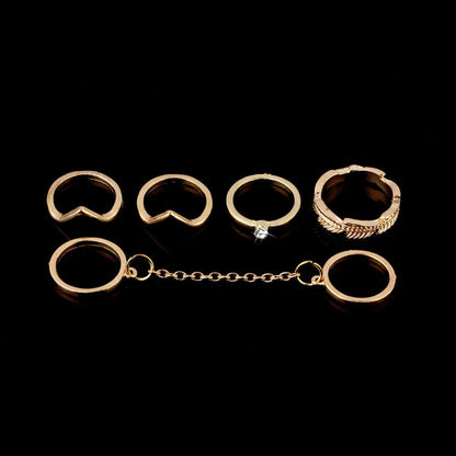 6pc Gold / Silver Stackable Mid Midi Finger Ring Set Size Small boho beautiful