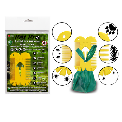 EDC Multitool 8 in 1 Keyring Emergency Camping Hiking Survival Pet Outdoor gifts