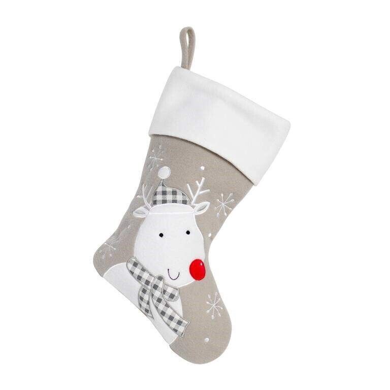PERSONALISED CHRISTMAS STOCKING Deluxe Luxury Stockings XMAS GIFT Embroidered UK