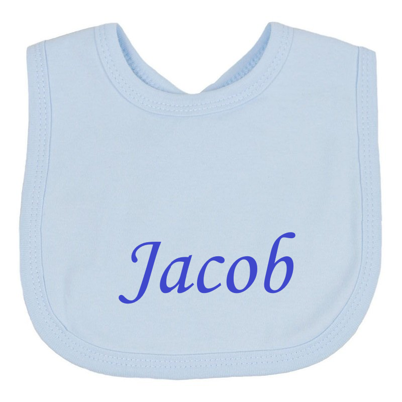 Cotton Bib Personalised Embroidered Gift Toddler Bib ANY NAME Baby Shower Babies