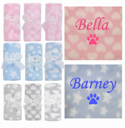 Personalised Pet Name Dog Blanket Puppy Scent Kitten Cat Bed Cover comforter