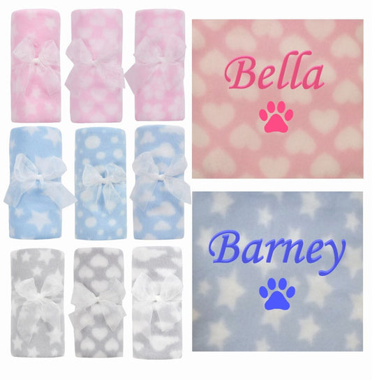 Personalised Pet Name Dog Blanket Puppy Scent Kitten Cat Bed Cover comforter