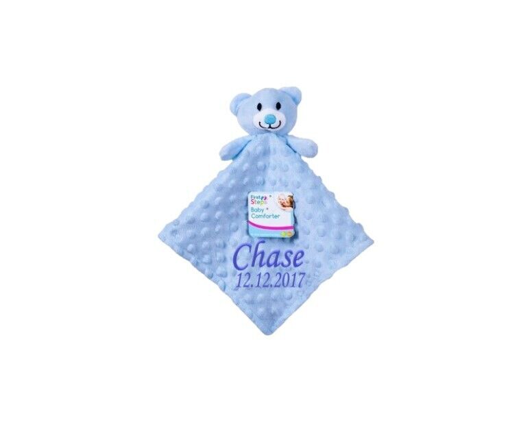 Personalised Baby Comforter Blanket Security Blanket Teddy Bear Baby gift Babies