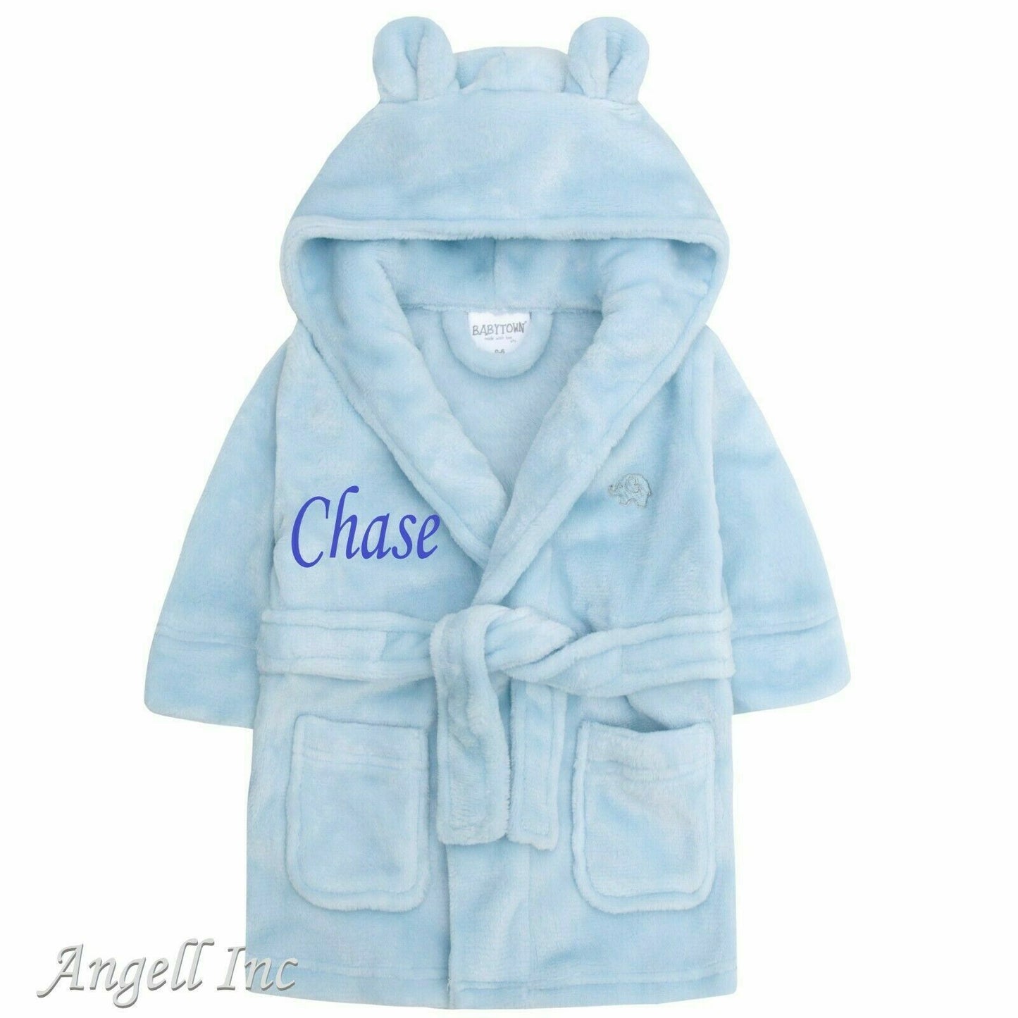 Personalised Baby Robe Bath Embroidered Dressing Gown Boy Girl Gift Crown Soft