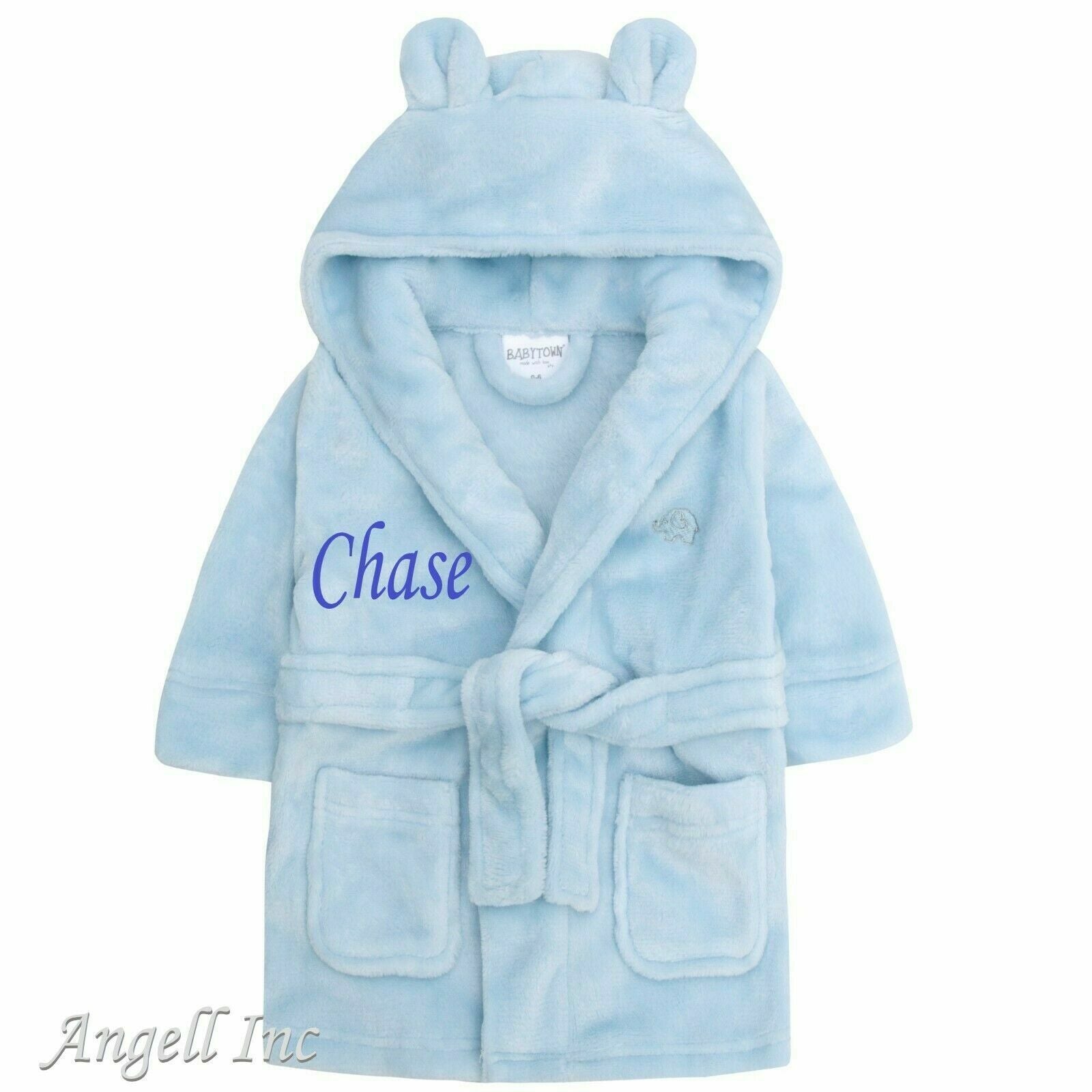Personalised Baby Robe Bath Embroidered Dressing Gown Boy Girl Gift Crown Soft