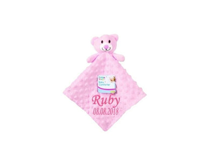 Personalised Baby Comforter Blanket Security Blanket Teddy Bear Baby gift Babies