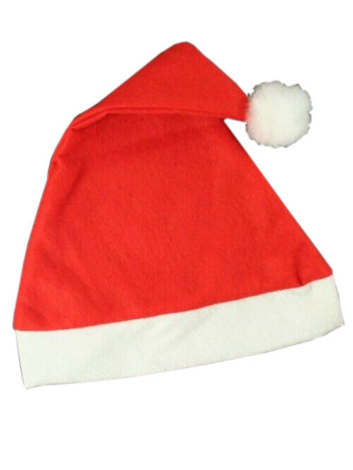 PERSONALISED CHRISTMAS HAT FELT SANTA HAT Xmas Stocking PARTY FANCY DRESS
