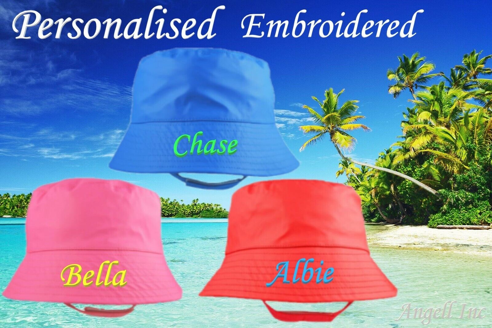 Kids Bucket Hats Sun Hat Summer Shower Proof Cap Toddler Children Boy Girl 2-13
