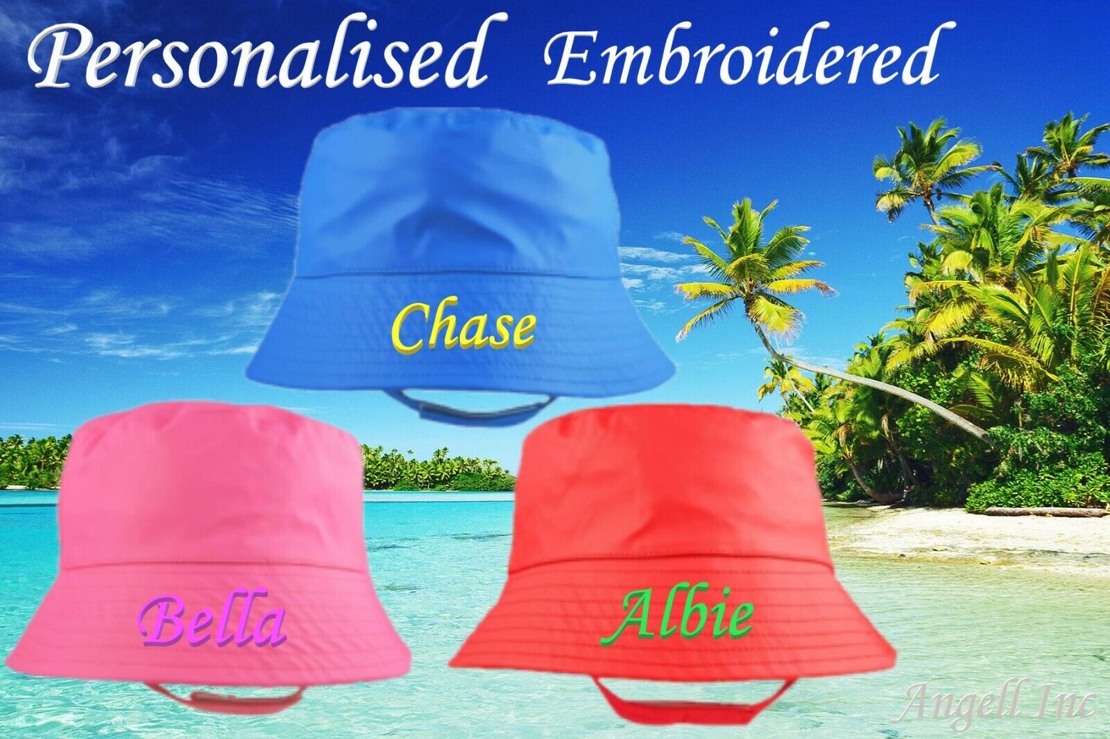 Kids Bucket Hats Sun Hat Summer Shower Proof Cap Toddler Children Boy Girl 2-13