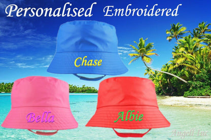 Kids Bucket Hats Sun Hat Summer Shower Proof Cap Toddler Children Boy Girl 2-13