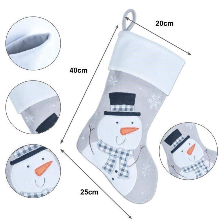 PERSONALISED CHRISTMAS STOCKING Deluxe Luxury Stockings XMAS GIFT Embroidered UK