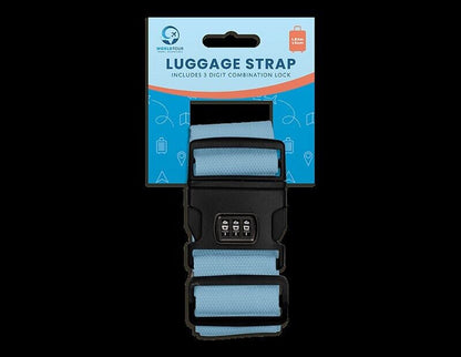 Personalised TRI COMBO Luggage Strap Suitcase Embroidered Safe Travel safe BELT