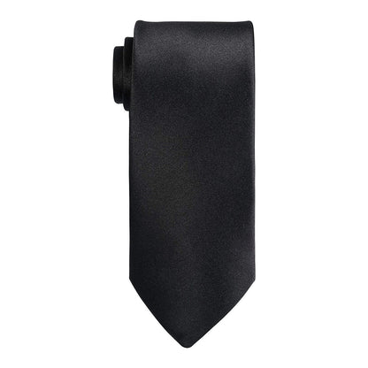 PERSONALISED Initials Smart Business Tie Gift Present Birthday Dad Black Clip on