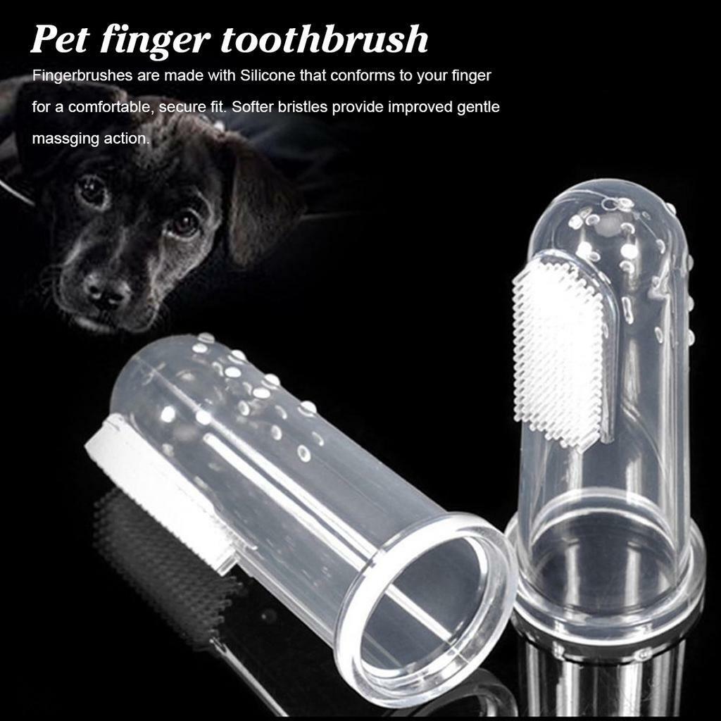 Dog Pet Tooth Brush Soft Finger Oral Dental Cleaning Teeth Care Hygiene Brush UK