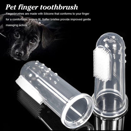 Dog Pet Tooth Brush Soft Finger Oral Dental Cleaning Teeth Care Hygiene Brush UK