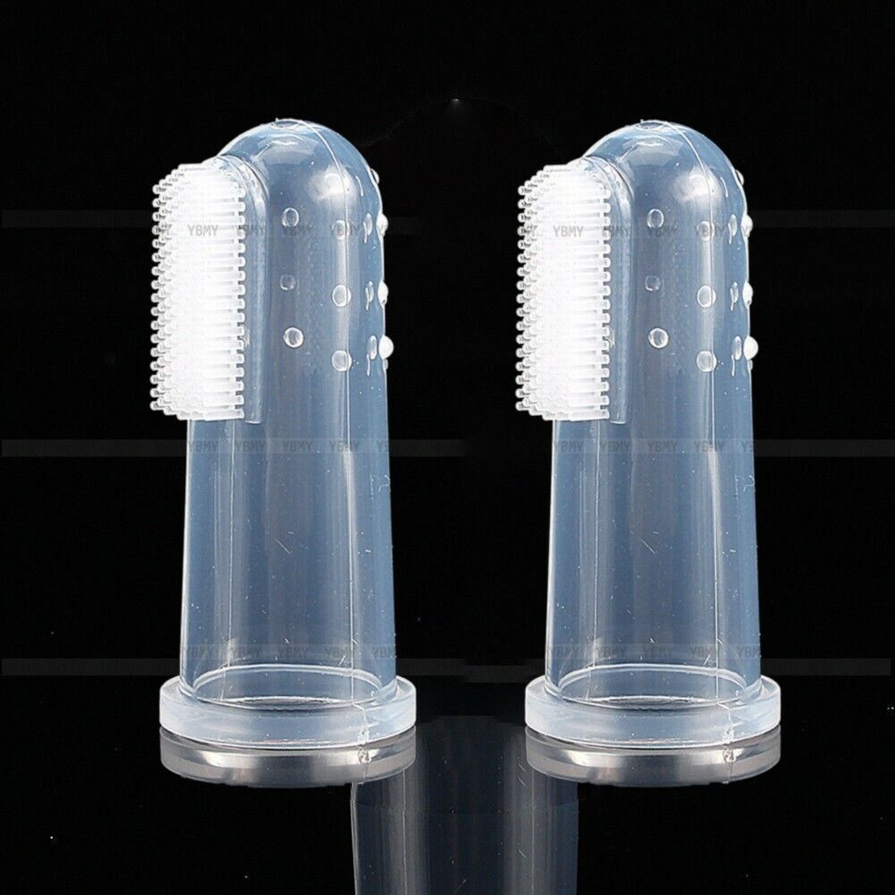 Dog Pet Tooth Brush Soft Finger Oral Dental Cleaning Teeth Care Hygiene Brush UK