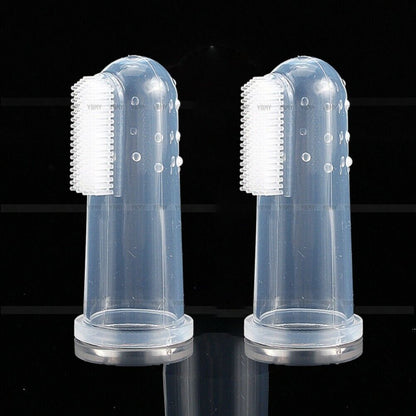 Dog Pet Tooth Brush Soft Finger Oral Dental Cleaning Teeth Care Hygiene Brush UK