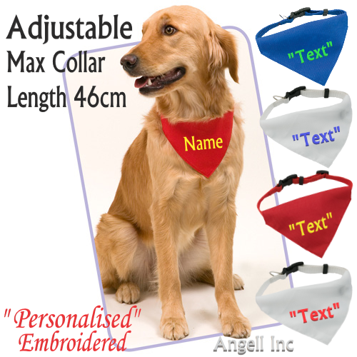 Personalised Dog Bandana Bib Collar Adjustable Neck Collar Lead Dog Gift Scarf 