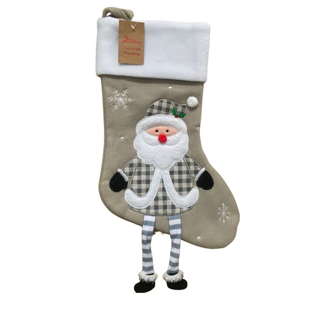 PERSONALISED CHRISTMAS STOCKING Deluxe Luxury Stockings XMAS GIFT Embroidered UK