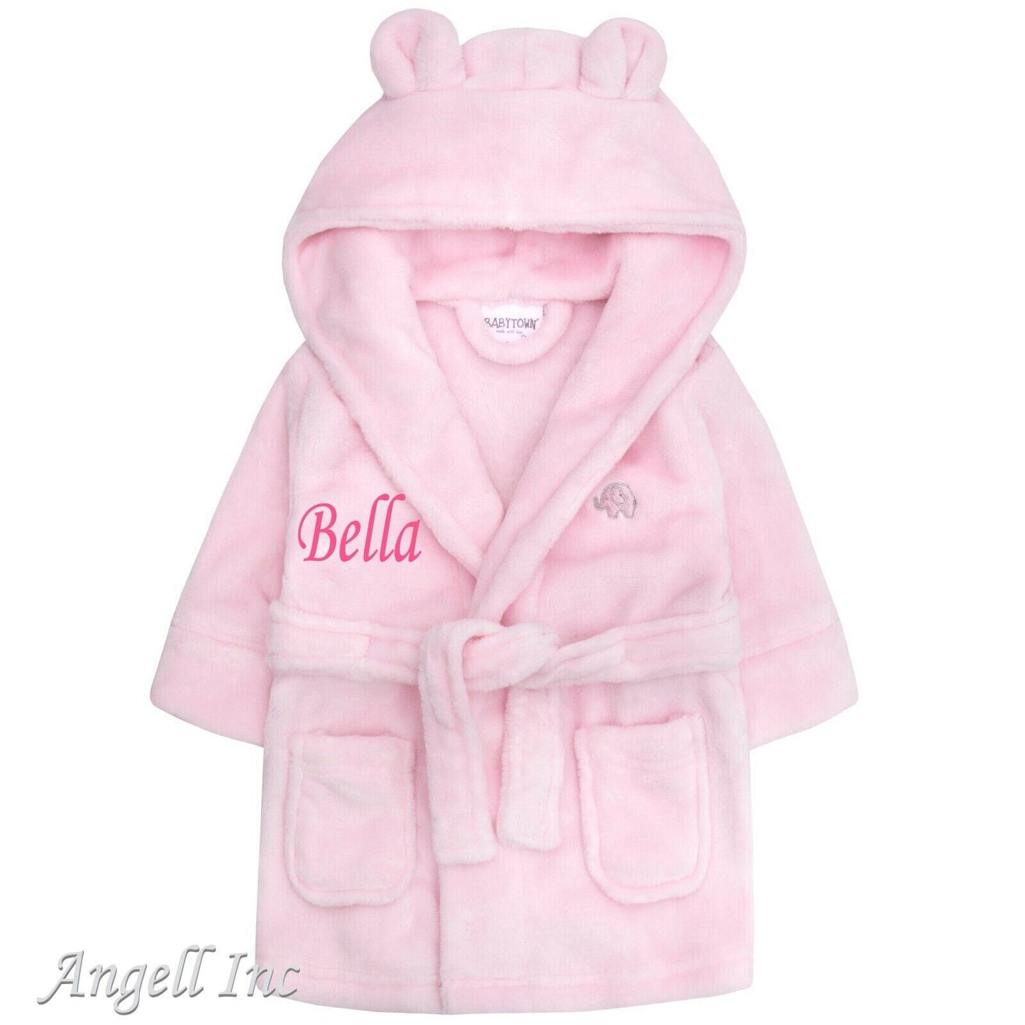 Personalised Baby Robe Bath Embroidered Dressing Gown Boy Girl Gift Crown Soft