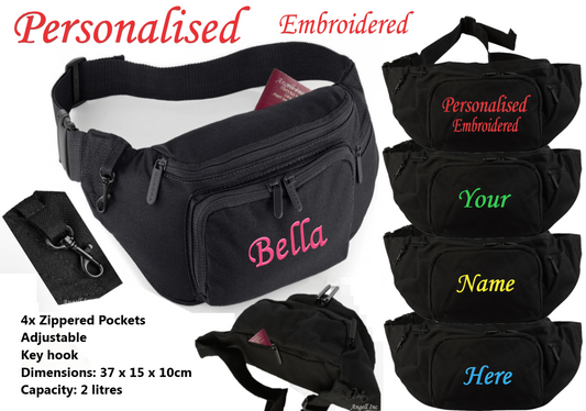 Personalised Birthday Gifts Her Him Friend Men Grandad Mum Dad BUM BAG Present