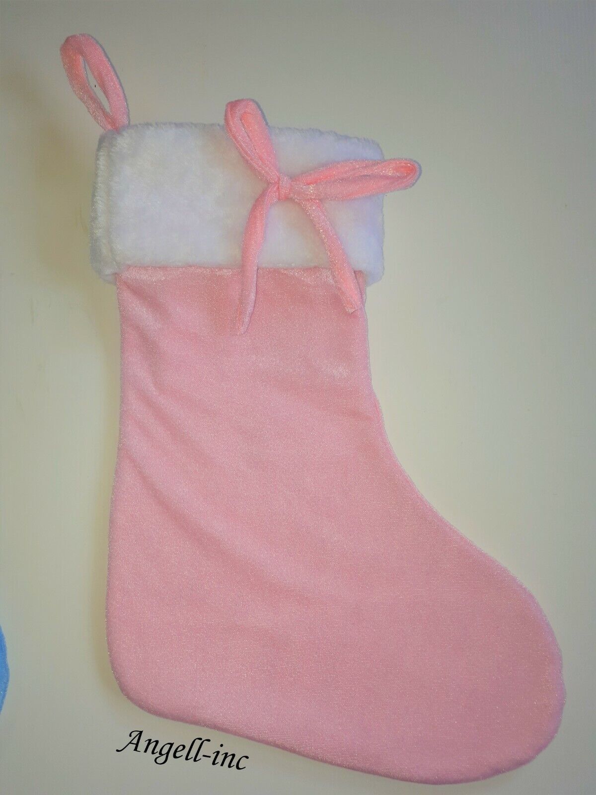 Personalised Christmas Stocking Baby Boy Girl Pink Blue Embroidered Sack Santa