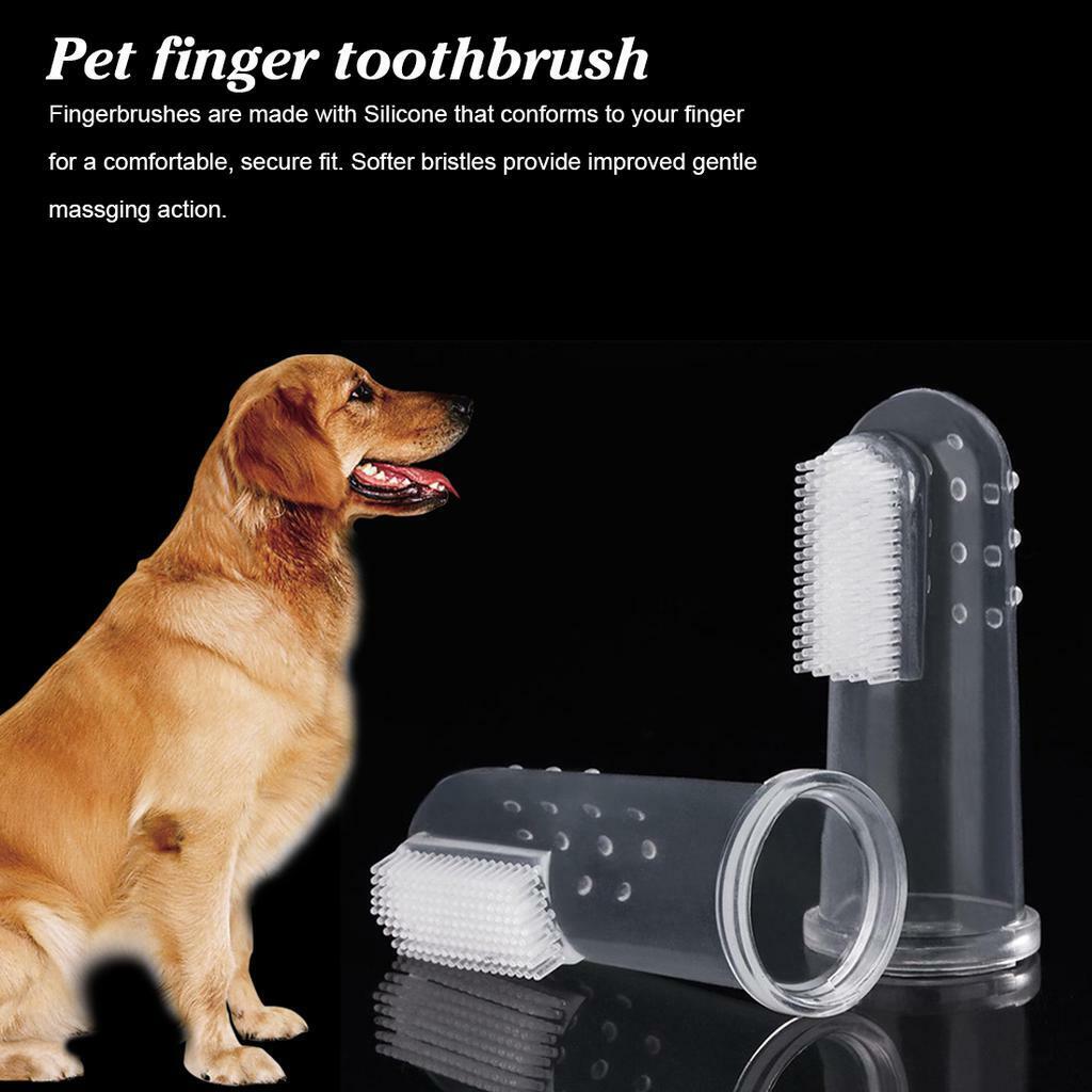 Dog Pet Tooth Brush Soft Finger Oral Dental Cleaning Teeth Care Hygiene Brush UK