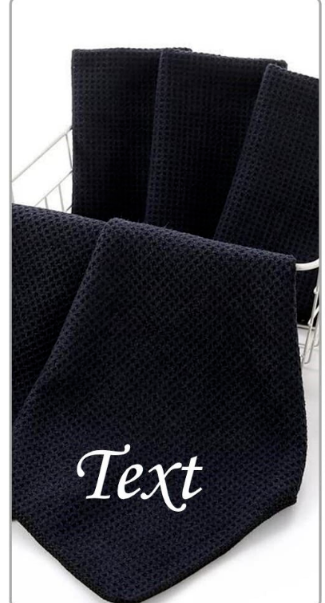 Personalised GOLF BAG TOWEL Fathers day Mothers Birthday Gift Hiking Gym Fishing