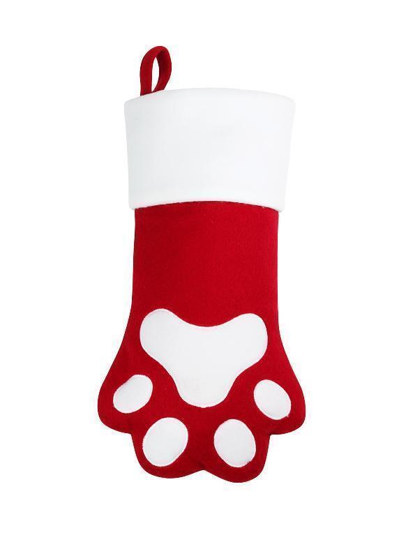 Personalised ANIMAL Paw Print Pet Christmas stocking Embroidered DOG CAT XMAS UK