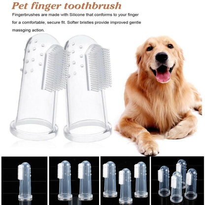 Dog Pet Tooth Brush Soft Finger Oral Dental Cleaning Teeth Care Hygiene Brush UK