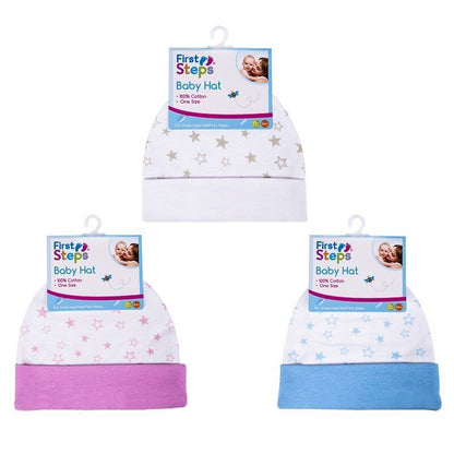 Baby Hat Newborn Hat Beanie Babies Cotton Pink Blue White Boy Girl Baby Gift