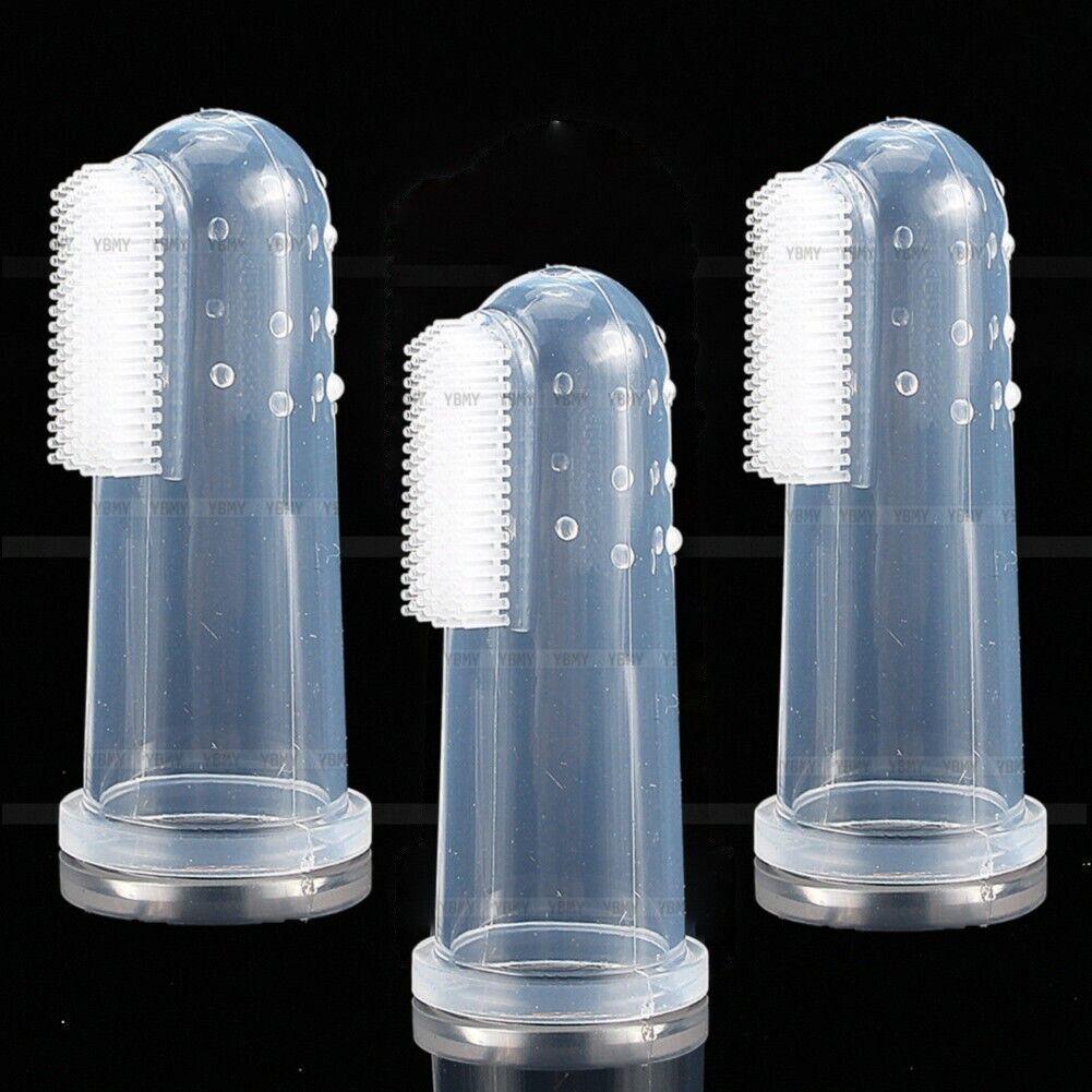 Dog Pet Tooth Brush Soft Finger Oral Dental Cleaning Teeth Care Hygiene Brush UK