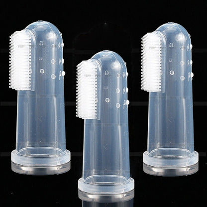 Dog Pet Tooth Brush Soft Finger Oral Dental Cleaning Teeth Care Hygiene Brush UK