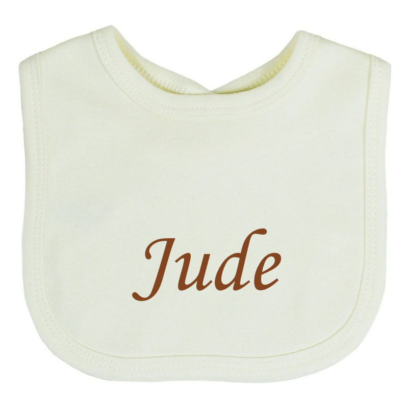 Cotton Bib Personalised Embroidered Gift Toddler Bib ANY NAME Baby Shower Babies