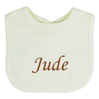 Cotton Bib Personalised Embroidered Gift Toddler Bib ANY NAME Baby Shower Babies
