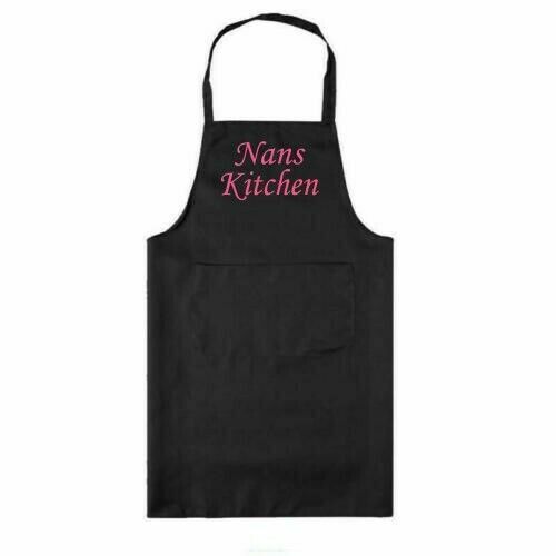 Personalised Custom Embroidered Apron with POCKET BBQ Chef Cooking Baking GIFT