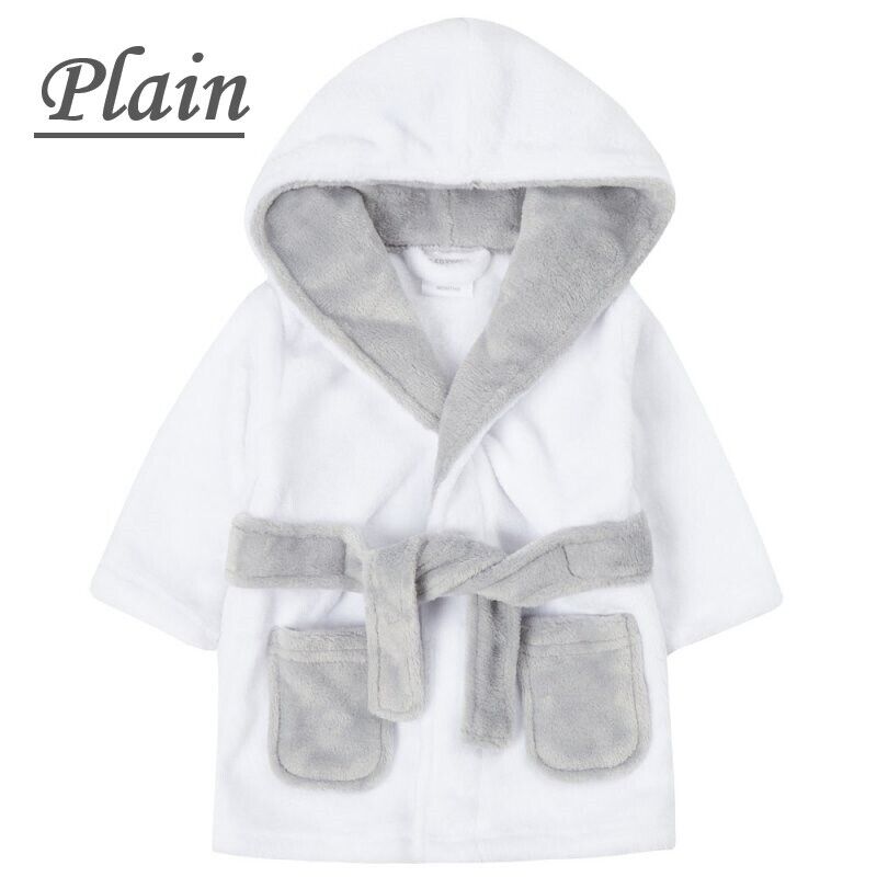 Newborn Personalised Baby Robe Bath Embroidered Dressing Gown Boy Girl Gift Soft