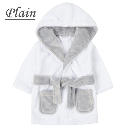 Newborn Personalised Baby Robe Bath Embroidered Dressing Gown Boy Girl Gift Soft