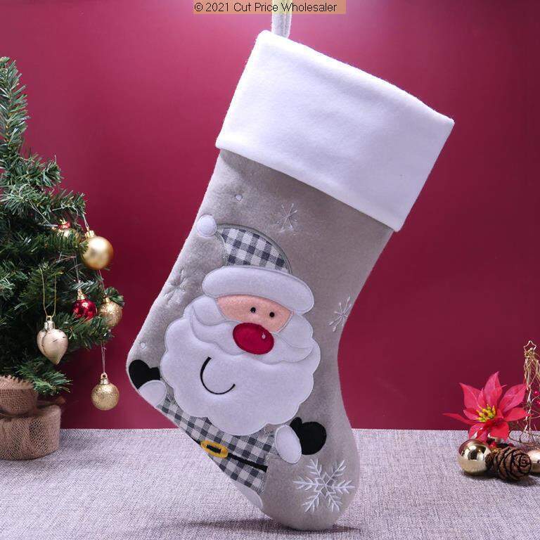 PERSONALISED CHRISTMAS STOCKING Deluxe Luxury Stockings XMAS GIFT Embroidered UK
