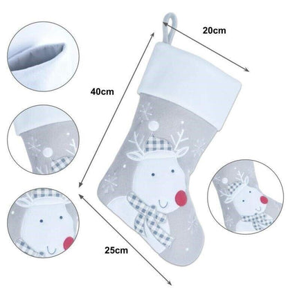 PERSONALISED CHRISTMAS STOCKING Deluxe Luxury Stockings XMAS GIFT Embroidered UK