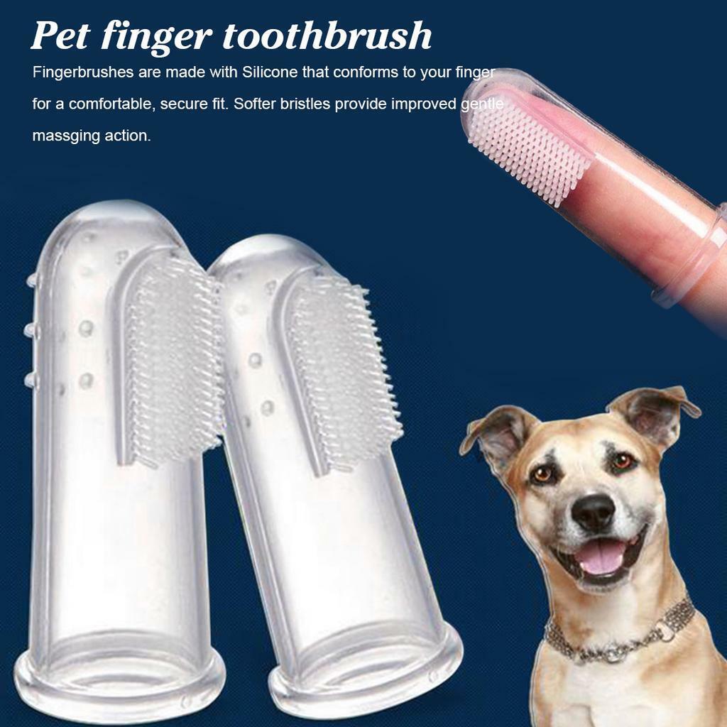 Dog Pet Tooth Brush Soft Finger Oral Dental Cleaning Teeth Care Hygiene Brush UK