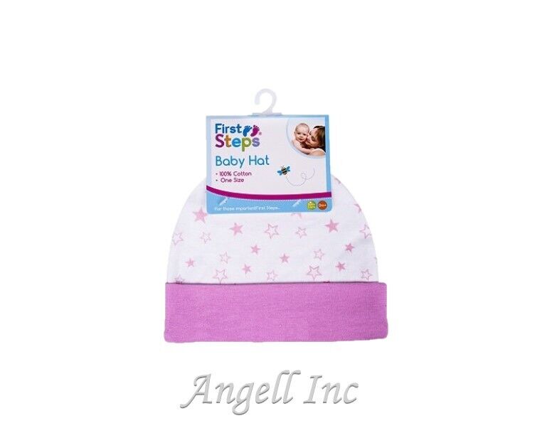 Baby Hat Newborn Hat Beanie Babies Cotton Pink Blue White Boy Girl Baby Gift