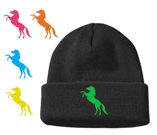 Country Western Cowboy Beanie Hat Horse Polo Riding Cowgirl Women's Rodeo Gift