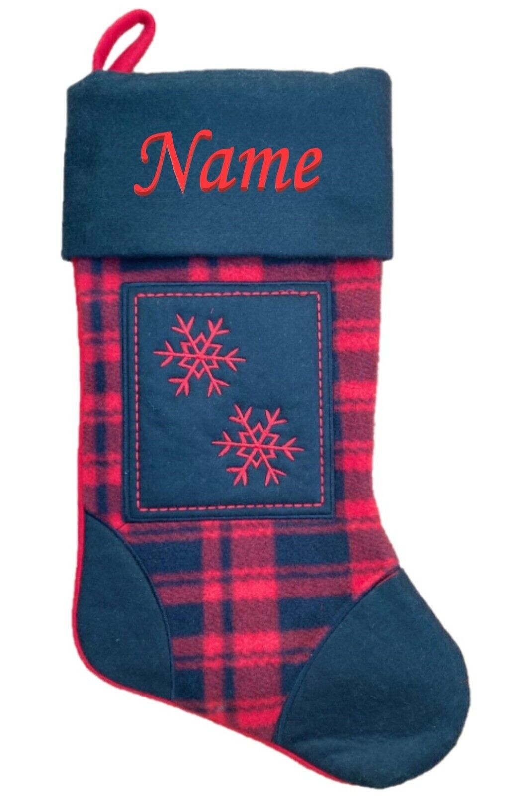 Personalised Christmas Stocking Xmas Embroidered Stocking Sack Santa Reindeer UK